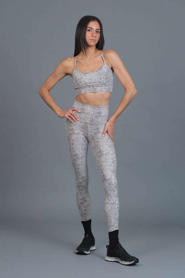 Move Super High Legging 25 Ivory Textured Snake