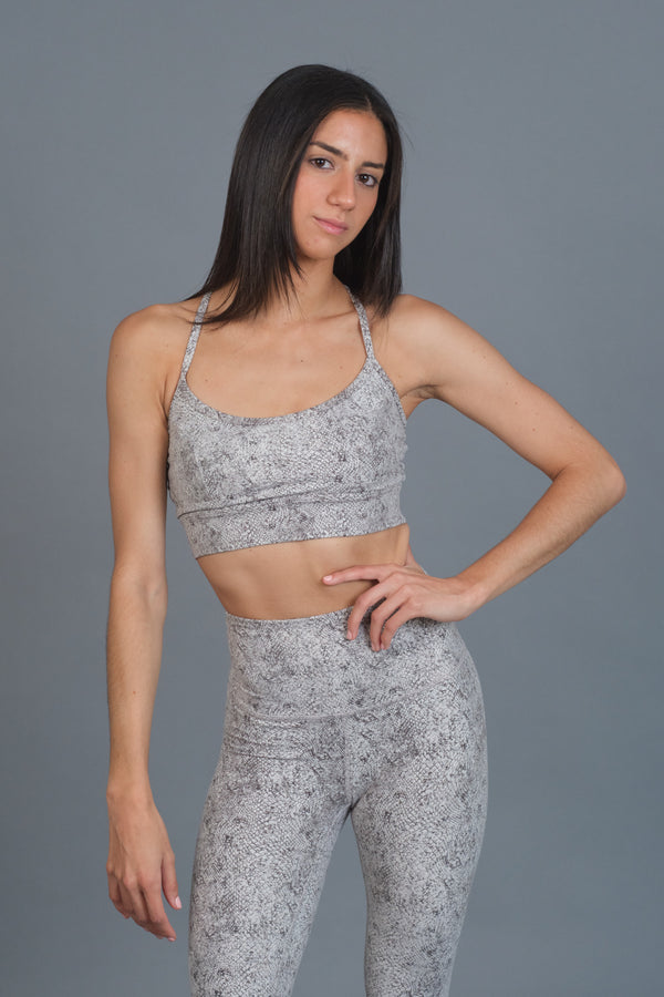 Move Irena Bra Ivory Textured Snake