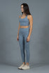 Highwaist Legging Grey Blue
