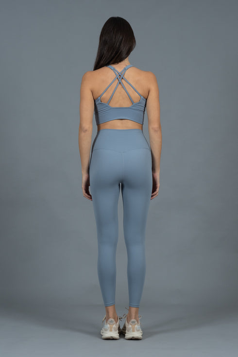 Highwaist Legging Grey Blue