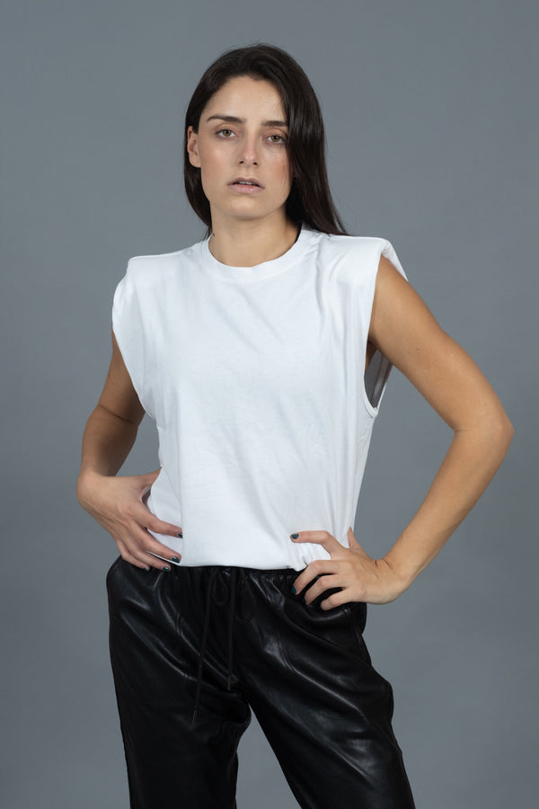 Hailey Muscle Tank White