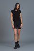 EQMT Plush Cap Sleeve Tee Nero