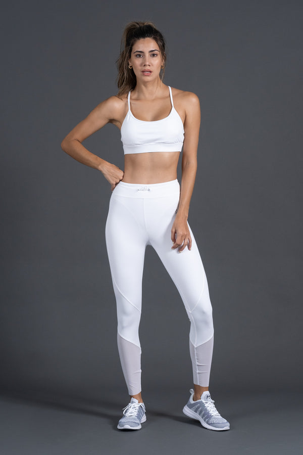 Focus High Rise Blackout Legging White