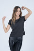 Isla Cupro S/S Top Black