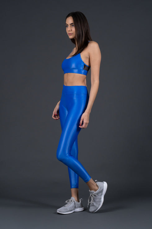Lustrous Infinity High Rise Legging Electric Blue