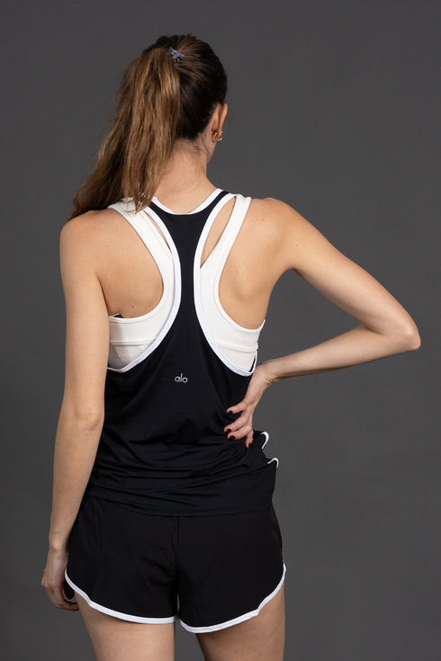 Ivy League Tank Black/White