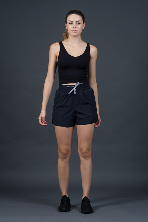 Seamless Crop Tank Black